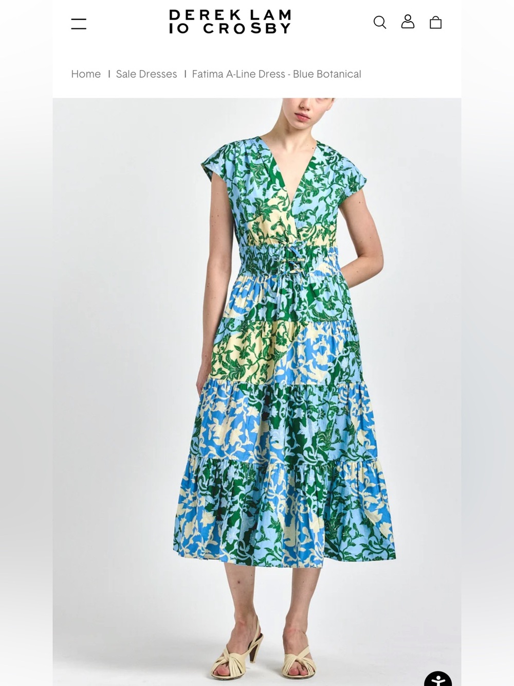 Derek Lam 10 Crosby Blue/Lavender A-Line Dress. NWT. Size US 4.